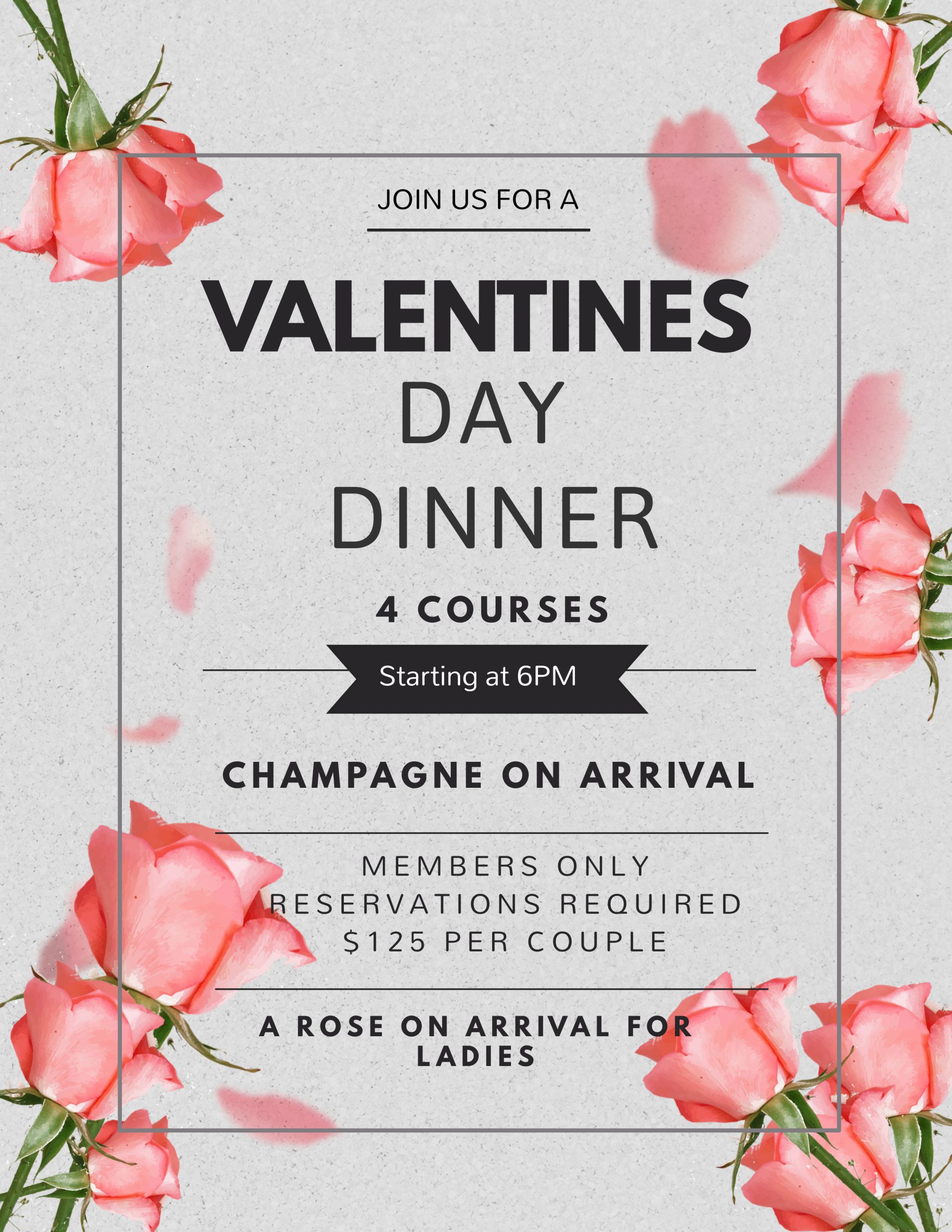 Valentine's Dinner Flyer